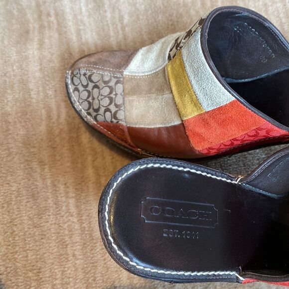 Coach leather, mules, coach logo - Picture 4 of 5